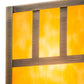 Meyda Lighting Hyde Park 7" 2-Light Antique Brass Double Bar Mission Wall Sconce With Beige Art Shade Glass