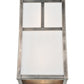 Meyda Lighting Hyde Park 7" 2-Light Antique Nickel T Mission Wall Sconce With White Shade Glass