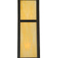 Meyda Lighting Hyde Park 7" 2-Light Craftsman Brown Double Bar Mission Wall Sconce With Beige Art Shade Glass