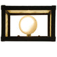 Meyda Lighting Hyde Park 7" 2-Light Craftsman Brown Double Bar Mission Wall Sconce With Beige Art Shade Glass