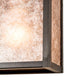 Meyda Lighting Hyde Park 7" 2-Light Craftsman Brown Double Bar Mission Wall Sconce With Silver Mica Shade Glass