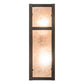 Meyda Lighting Hyde Park 7" 2-Light Craftsman Brown Double Bar Mission Wall Sconce With Silver Mica Shade Glass