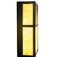 Meyda Lighting Hyde Park 7" 2-Light Craftsman Brown On Brass Double Bar Mission Wall Sconce With Beige Art Shade Glass