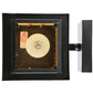 Meyda Lighting Hyde Park 7" Craftsman Brown Double Bar Mission Solid Mount Wall Sconce With Beige Iridescent Shade Glass