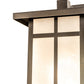 Meyda Lighting Hyde Park 7" Craftsman Brown On Copper "T" Mission Solid Mount Wall Sconce With Frosted Seeded Shade Glass