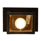 Meyda Lighting Hyde Park 7" Craftsman Brown T Mission Wall Sconce With Beige Art Shade Glass