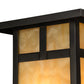 Meyda Lighting Hyde Park 7" Craftsman Brown T Mission Wall Sconce With Beige Art Shade Glass