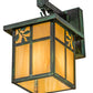Meyda Lighting Hyde Park 7" Verdigris Sprig Hanging Wall Sconce With Beige Iridescent Shade Glass