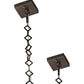 Meyda Lighting Hyde Park 72" 12-Light Oil Rubbed Bronze Ceiling Island Pendant Light With Beige Iridescent & Amber Mica Shade Glass