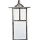 Meyda Lighting Hyde Park 8" Antique Nickel T Mission Curved Arm Wall Sconce With White Shade Glass