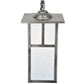 Meyda Lighting Hyde Park 8" Antique Nickel T Mission Curved Arm Wall Sconce With White Shade Glass