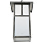 Meyda Lighting Hyde Park 8" Antique Nickel T Mission Curved Arm Wall Sconce With White Shade Glass
