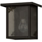 Meyda Lighting Hyde Park 8" Craftsman Brown Dragonfly Wall Sconce With Frosted Seeded Shade Glass