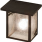 Meyda Lighting Hyde Park 8" Craftsman Brown Dragonfly Wall Sconce With Frosted Seeded Shade Glass