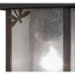Meyda Lighting Hyde Park 8" Craftsman Brown Dragonfly Wall Sconce With Frosted Seeded Shade Glass