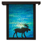 Meyda Lighting Hyde Park 8" Craftsman Brown Finish Wall Sconce With Blue Green Shade Glass
