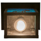 Meyda Lighting Hyde Park 8" Craftsman Brown Finish Wall Sconce With Blue Green Shade Glass