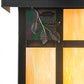 Meyda Lighting Hyde Park 8" Craftsman Brown Sprig Wall Sconce With Beige Iridescent Shade Glass