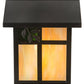 Meyda Lighting Hyde Park 8" Craftsman Brown Sprig Wall Sconce With Beige Iridescent Shade Glass