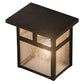 Meyda Lighting Hyde Park 8" Craftsman Brown T Mission Wall Sconce With Clear Seeded Shade Glass