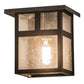 Meyda Lighting Hyde Park 8" Craftsman Brown T Mission Wall Sconce With Clear Seeded Shade Glass