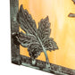 Meyda Lighting Hyde Park 8" Verdigris Maple Leaf Wall Sconce With Beige Iridescent Shade Glass