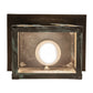 Meyda Lighting Hyde Park 8" Verdigris Maple Leaf Wall Sconce With Beige Iridescent Shade Glass