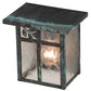 Meyda Lighting Hyde Park 8" Verdigris Sprig Wall Sconce With Clear Leaf Shade Glass