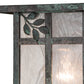 Meyda Lighting Hyde Park 8" Verdigris Sprig Wall Sconce With Clear Leaf Shade Glass