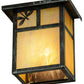 Meyda Lighting Hyde Park 8" Verdigris T Mission Left Dragonfly Wall Sconce With Beige Irridescent Shade Glass