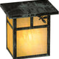 Meyda Lighting Hyde Park 8" Verdigris T Mission Right Dragonfly Wall Sconce With Beige Irridescent Shade Glass
