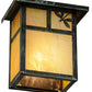Meyda Lighting Hyde Park 8" Verdigris T Mission Right Dragonfly Wall Sconce With Beige Irridescent Shade Glass