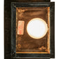 Meyda Lighting Hyde Park 8" Verdigris T Mission Right Dragonfly Wall Sconce With Beige Irridescent Shade Glass