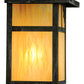 Meyda Lighting Hyde Park 8" Verdigris T Mission Right Dragonfly Wall Sconce With Beige Irridescent Shade Glass