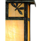 Meyda Lighting Hyde Park 8" Verdigris T Mission Right Dragonfly Wall Sconce With Beige Irridescent Shade Glass