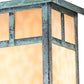 Meyda Lighting Hyde Park 8" Verdigris "T" Mission Wall Sconce With Beige Art Shade Glass
