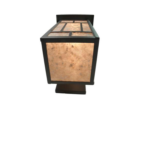 Meyda Lighting Hyde Park 8" Wrought Iron Regents Wall Sconce With Silver Mica Shade Glass