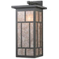Meyda Lighting Hyde Park 8" Wrought Iron Regents Wall Sconce With Silver Mica Shade Glass