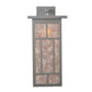 Meyda Lighting Hyde Park 8" Wrought Iron Regents Wall Sconce With Silver Mica Shade Glass
