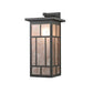 Meyda Lighting Hyde Park 8" Wrought Iron Regents Wall Sconce With Silver Mica Shade Glass