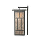 Meyda Lighting Hyde Park 8" Wrought Iron Regents Wall Sconce With Silver Mica Shade Glass