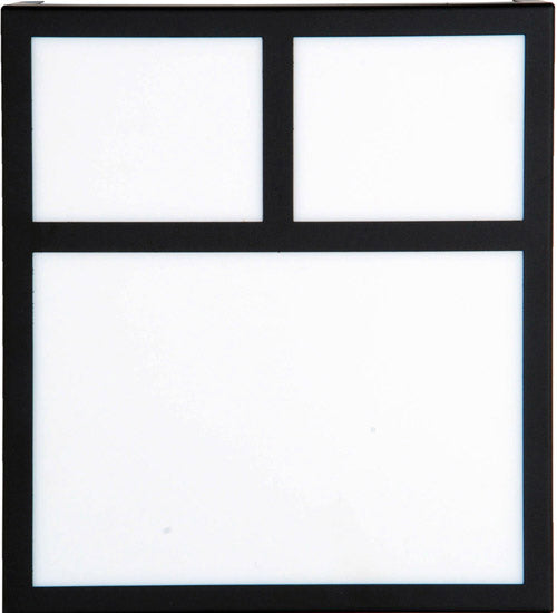 Meyda Lighting Hyde Park 9" 2-Light Oil Rubbed Bronze T Mission Wall Sconce With White Statuario Idalight Shade Glass