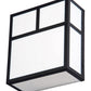 Meyda Lighting Hyde Park 9" 2-Light Oil Rubbed Bronze T Mission Wall Sconce With White Statuario Idalight Shade Glass