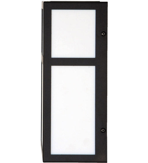 Meyda Lighting Hyde Park 9" 2-Light Oil Rubbed Bronze T Mission Wall Sconce With White Statuario Idalight Shade Glass
