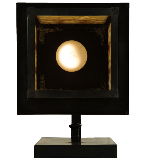 Meyda Lighting Hyde Park 9" Craftsman Brown Double Bar Mission Straight Arm Wall Sconce With Beige Shade Glass