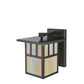 Meyda Lighting Hyde Park 9" Craftsman Brown Double Bar Mission Wall Sconce With Beige Iridescent Shade Glass
