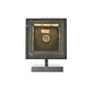 Meyda Lighting Hyde Park 9" Craftsman Brown Double Bar Mission Wall Sconce With Beige Iridescent Shade Glass