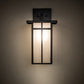 Meyda Lighting Hyde Park 9" Craftsman Brown On Copper "T" Mission Solid Mount Wall Sconce With Clear Seeded Shade Glass