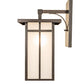 Meyda Lighting Hyde Park 9" Craftsman Brown On Copper "T" Mission Solid Mount Wall Sconce With Clear Seeded Shade Glass