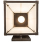 Meyda Lighting Hyde Park 9" Craftsman Brown On Copper "T" Mission Solid Mount Wall Sconce With Clear Seeded Shade Glass